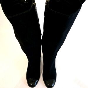 CHANEL Black Heeled Boots